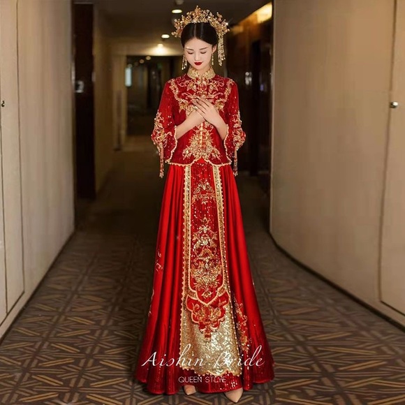 Xiuhe Cheongsam Dress for Sale - Picture 2 of 5